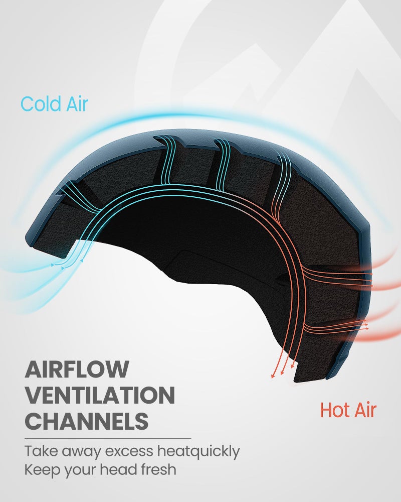 OutdoorMaster خوذة تزلج أوتدور ماستر كيلفن - خوذة تزلج للرجال والنساء والشباب (أزرق داكن، S) - Image 3